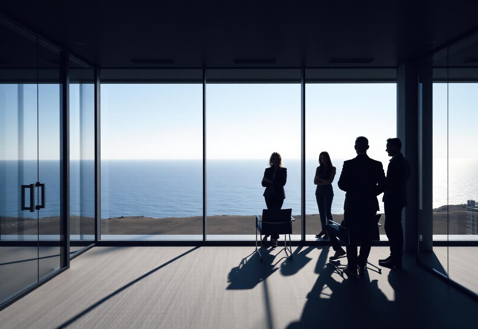 TechFlow office overlooking the ocean